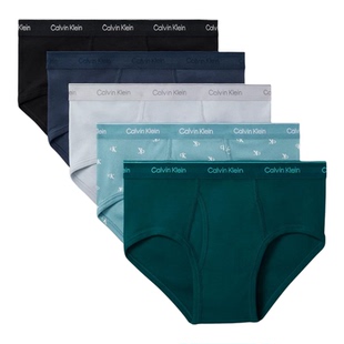 CK内裤CALVIN KLEIN三角裤衩5条装纯棉运动透气抑菌男士短裤新款