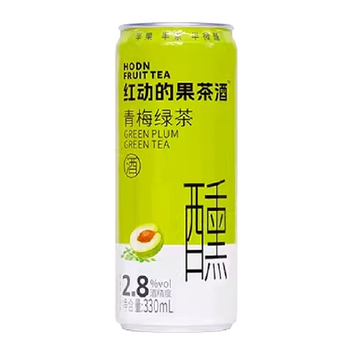 红动青梅绿茶果茶酒罐装装330ml