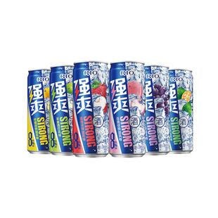 rio锐澳预调鸡尾酒强爽8度330ml白桃低度果酒8罐女士微醺气泡酒