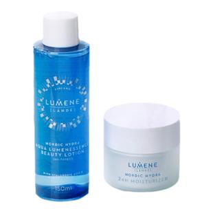 LUMENE优姿婷极地面霜精华水补水保湿水乳2件套节日礼物