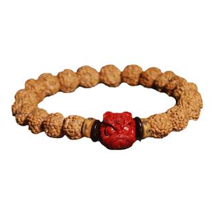 梅花桩小金刚菩提手串男单圈佛珠手链尼泊尔文玩朱砂女原籽盘玩潮