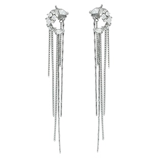 「星光熠熠」长款流苏月亮耳环耳骨夹无耳洞气质耳夹女耳饰高级感