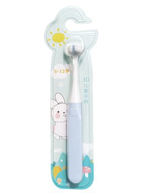 金倍健三面5-12岁儿童牙刷软毛专用男童女童三头乳牙护龈牙刷
