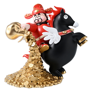 飞来财神爷招财摆件金玉满堂客厅装饰品2026马上有钱马年新年礼物