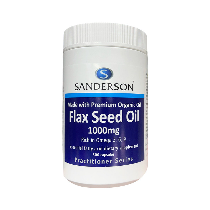 新西兰直邮Sanderson亚麻籽油胶囊Omega3营养300粒高含量1000mg