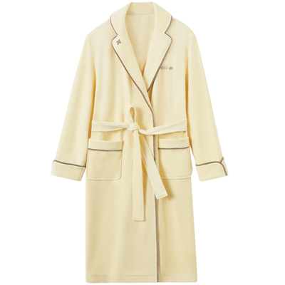 红豆抗静电海岛绒睡袍