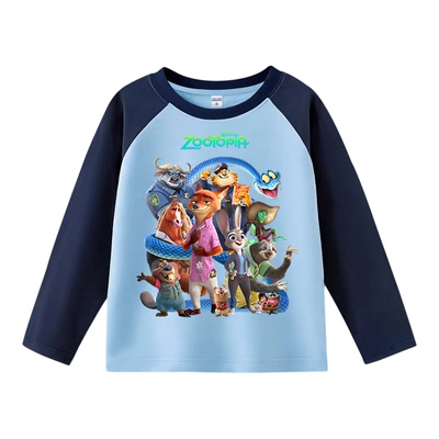 疯狂动物城2长袖t恤纯棉衣服