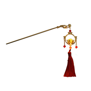 古风流苏发簪发光灯笼簪子金属莲花宫廷仙气头饰日常百搭发饰品女