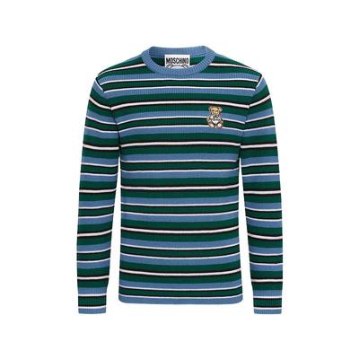 【低至5折】Moschino/莫斯奇诺男士TeddyBear泰迪熊条纹针织衫