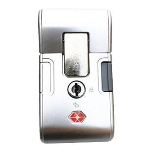 密码箱锁扣配件搭扣锁铝框行李箱中间密码锁钥匙锁手把拉杆箱扣锁