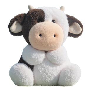 捉趣豆丁奶牛毛绒玩具可爱玩偶公仔睡觉抱枕陪睡娃娃女孩生日礼物