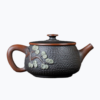 精工根艺松针紫陶茶壶可提可转