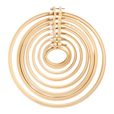 塑料仿竹色刺绣绷子手工框架