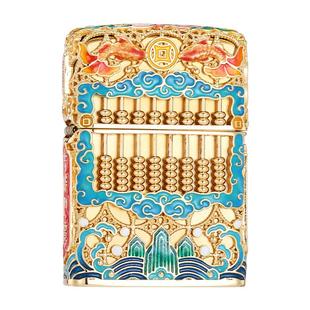 zippo正品打火机 八方来财算盘夜光珐琅彩新年送男友的情人节礼物