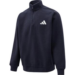 滔搏adidas阿迪达斯男子刺绣logo半拉链运动休闲套头衫卫衣KV5943