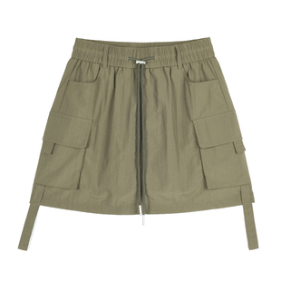 工装冰丝速干短裙女夏季a字薄款裙裤2026夏天百搭美式包臀半身裙