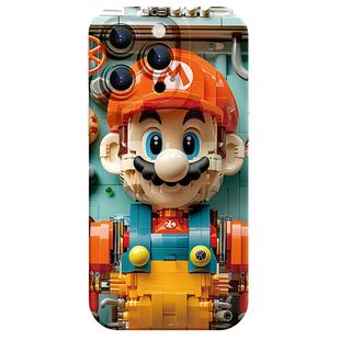 适用苹果15手机壳新款iPhone15promax乐高积木马里奥带挂绳xr软硅胶壳14全包男13的12防摔plus透明11女pro套x