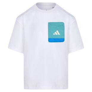 男大童都市机能风速干休闲短袖T恤儿童adidas阿迪达斯轻运动