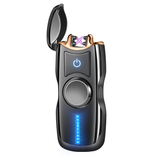 炫酷陀螺打火机防风充电高颜值定制创意送男友高档新年情人节礼物