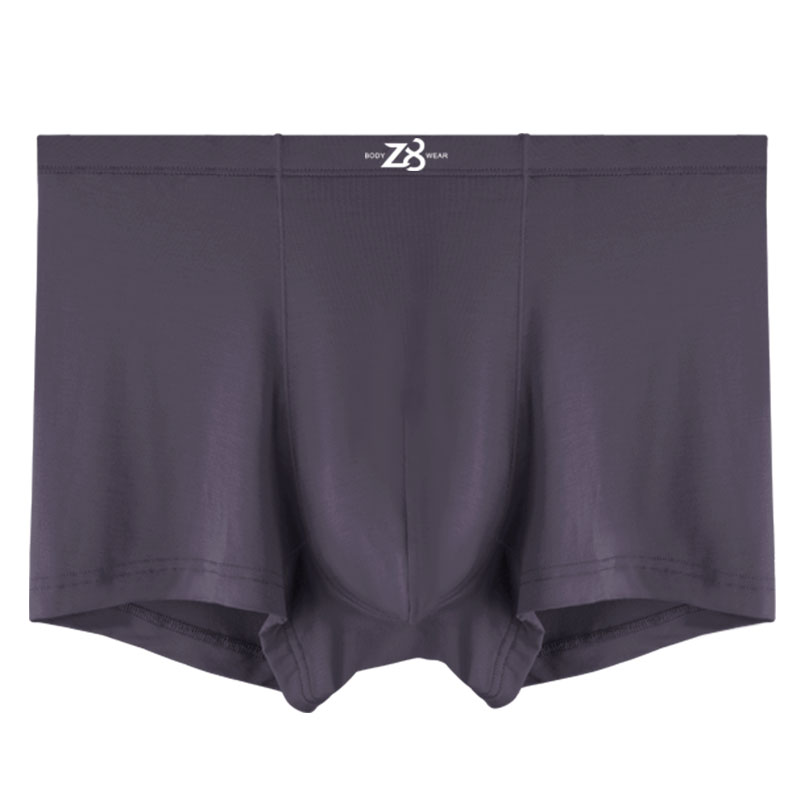 Z8莫代尔男士内裤男生四角纯色简约运动短裤宽松透气速干平角底裤