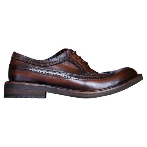 昱谷®布洛克雕花中古德比鞋 头层牛皮Brogues 透气通勤皮鞋 软底