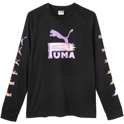 PUMA彪马男女同款印花长袖T恤
