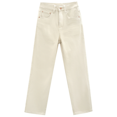 LadyJ进口土耳其棉直筒牛仔裤