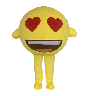 笑脸卡通人偶服装QQ表情包玩偶服头套定制滑稽搞笑恶搞怪网红头套