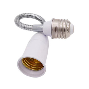 e27转e27延长灯头万向软管延长灯座陶瓷耐高温浴霸灯钨丝灯延长座