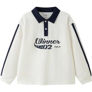 巴拉巴拉男童女童POLO衫中大童长袖T恤春秋装新款童装儿童打底孩