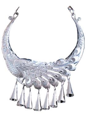 女性苗银凤凰苗疆项圈