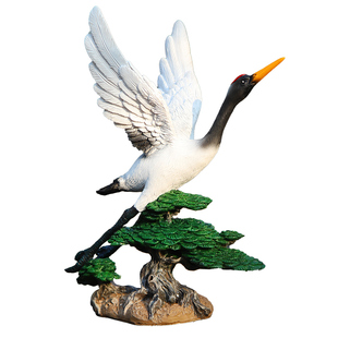 户外庭院花园装饰摆件假山流水池鱼池仿真仙鹤摆件丹顶鹤景观造景