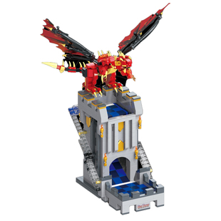 龙与地下城桌游飞龙骰子塔游戏模型街景小角度拼装积木玩具礼物