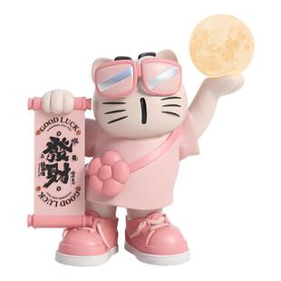 招财猫摆件客厅电视柜装饰卧室床头小夜灯生日礼物前台高级感小众