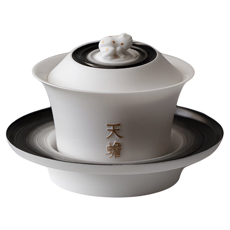 万仟堂陶瓷茶具盖碗轻奢家用高档