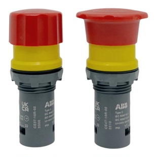 ABB紧蘑菇头急停按钮开关CE3T-CE4T-10R-11-01-02/CA1-8053保护罩