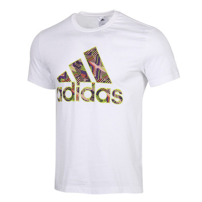 Adidas/阿迪达斯官方正品夏季新款男子户外休闲运动短袖T恤GK1704