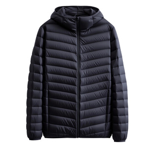 2025雅鹿官方新轻薄羽绒服男款短款百搭保暖白鸭绒外套冬装防寒衣