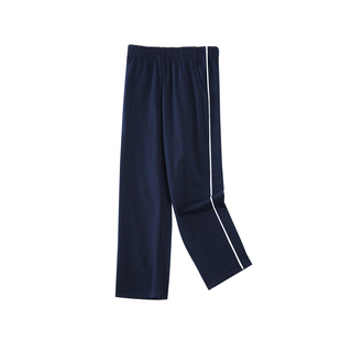 校服裤子二条杠藏青色加绒加厚一道杠灰色高中初中小学生运动裤