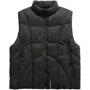 流石男装冬装时尚潮流羽绒马甲背心男士2025年冬季新款白鸭绒外套