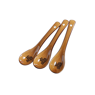 长把汤勺中式国吃面火锅麻辣烫调羹喝汤匙加长柄陶瓷餐厅招财进宝