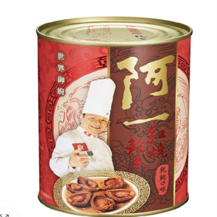 香港代购阿一鲍鱼红烧干鲍口味6只罐装水产干货年货鲜活佛跳墙