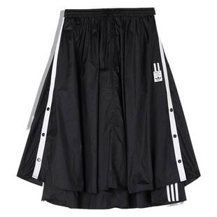 Adidas三叶草女子运动休闲宽松透气A字半身裙短裙HC6566HC6567