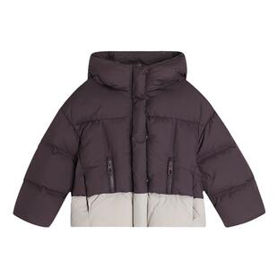 布丁哈鲁童装冬装女童2026冬季新款儿童连帽加绒加厚羽绒服外套