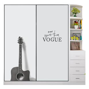 简约现代吉他门贴纸卧室壁纸整张美化装饰衣柜门贴纸翻新玻璃贴膜
