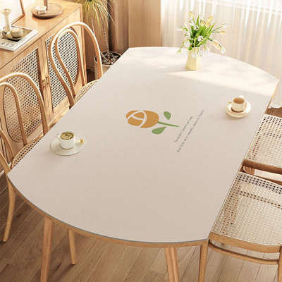 餐桌垫防油防水椭圆形桌布硅胶免洗防烫桌面保护垫家用轻奢高级感