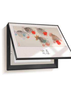 电表箱装饰画新中式入户门遮挡画
