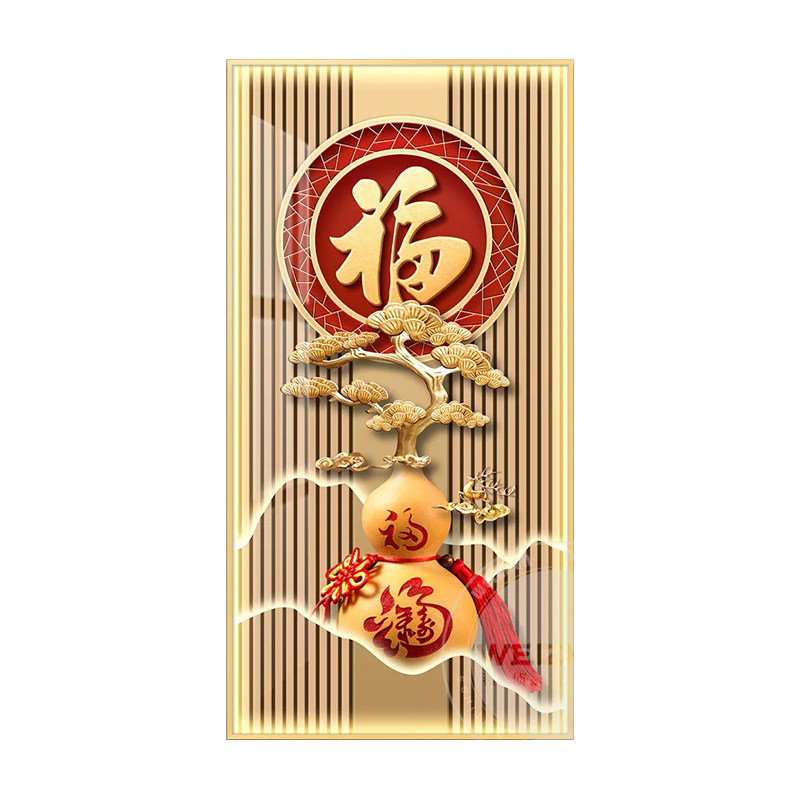 灯光画福字入户装饰画玄关挂画