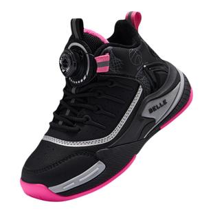 百丽童鞋儿童二棉鞋冬季加绒加厚青少年休闲篮球鞋男童高帮运动鞋