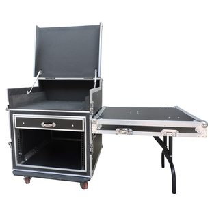 专业12U16U航空箱机柜功放音响机柜调音台带架子航空箱舞台设备柜